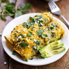 Butternut Squash & Mushroom Enchiladas