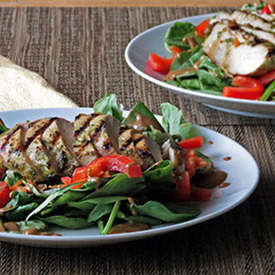 Thai Chicken Salad with Peanut Dressing