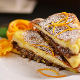 Chocolate and Mascarpone Challah French Toast