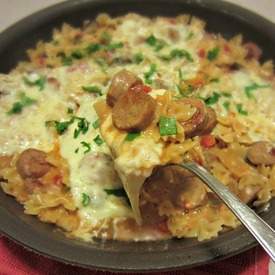 Lightened Up Italian Chicken Sausage Pasta Skillet