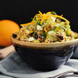 Cranberry, Orange and Goat Cheese Quinoa Salad