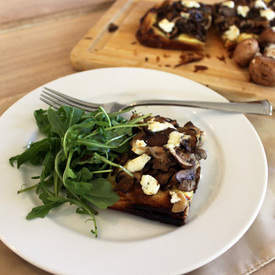 Caramalized Onion, Mushroom and Goat Cheese Tart