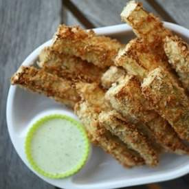 Eggplant Fries with Boursin Ranch Dressing