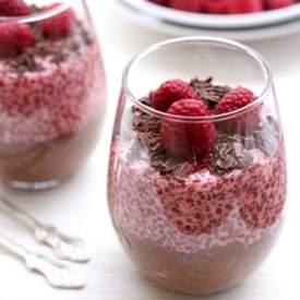 Chocolate and Raspberry Chia Pudding
