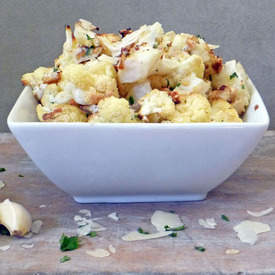 Roasted Parmesan Garlic Cauliflower