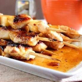 Chicken and Pineapple Skewers made with Honey Chipotle Glaze