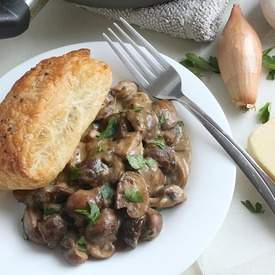 Mushroom and chestnut pie