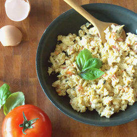 Tomato Basil Scramble