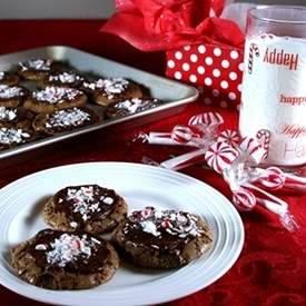 Chocolate Fudge Peppermint Cookies