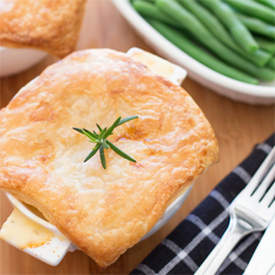 chicken, bacon and leek pies