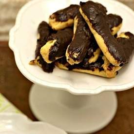 Peanut Butter Toffee Chocolate Eclairs