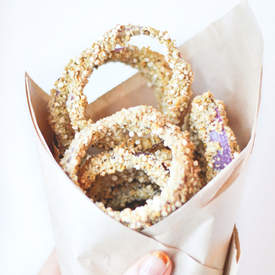 Quinoa Crusted Red Onion Rings