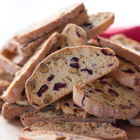 Cranberry and Pistachio Biscotti