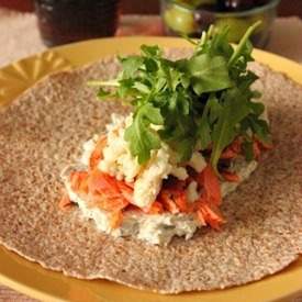 Breakfast Burrito with Smoked Salmon