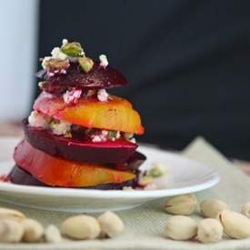 Roasted Beet and Feta Cheese Stacks