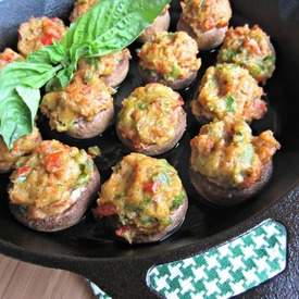 Italian Chicken Sausage Stuffed Mushrooms