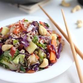 Pineapple and cashew stir fry