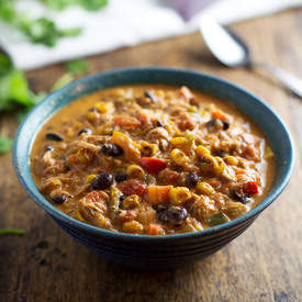 Queso Crockpot Chicken Chili