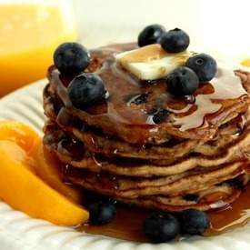 Blueberry Peach Pancakes