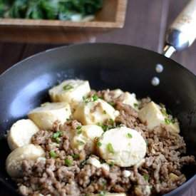 Egg Tofu with Ground Pork