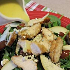 Warm Chicken, Pear, and Blue Cheese Salad 
