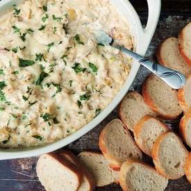 Cheesy Artichoke and Crab Dip