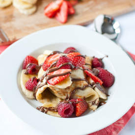 Ice Cream Stuffed Crepes