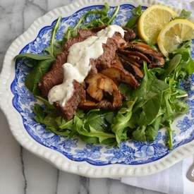 Filet Mignon & Portabella over Salad