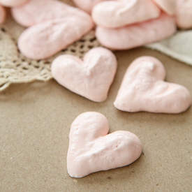 Pink Heart Meringues