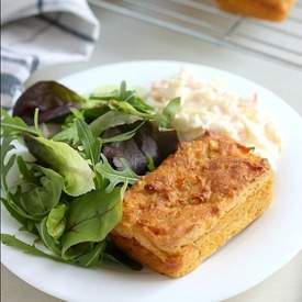 Mini cheesy lentil loaves