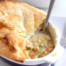 Curried chickpea pot pie