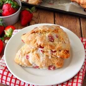 Strawberry White Chocolate Scones