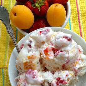 Strawberry Apricot Swirl Ice Cream