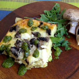Asiago Portobello Cheese Souffle