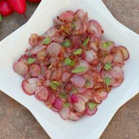 Sauteed Radishes with Pancetta