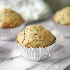 Banana Zucchini Chocolate Chip Muffins
