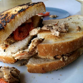 Red Wine Vinaigrette Tuna Sandwiches on Sourdough