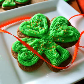 Chocolate Shamrock Sugar Cookies