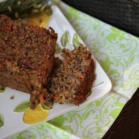 Curried Lentil Rice Loaf