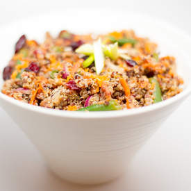 Healthy Quinoa Salad w/ Balsamic Dijon Dressing