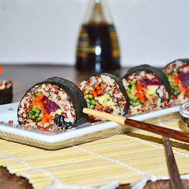 Rainbow Vegetable Sushi Rolls