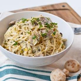 Creamy Mushroom and Leek Pasta