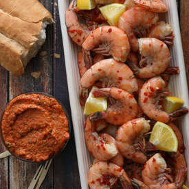 Chilled Shrimp with Romesco Sauce
