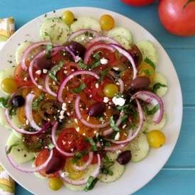 Cucumber and Tomato Summer Time Salad
