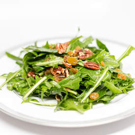 Wilted Dandelion Greens Salad