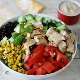 BBQ Chicken Salad w/ BBQ Ranch Dressing