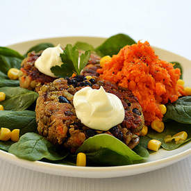 Lentil Mushroom Black Bean Burger