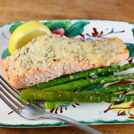 Easy Lemon Parmesan Baked Salmon
