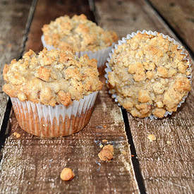 Vegan Banana Walnut Streusel Muffins