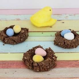 No Bake Bird Nest Cookies